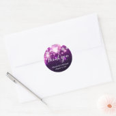 Glamor Trendy Paarse Glitter Sparkles - Dank u Ronde Sticker (Envelop)