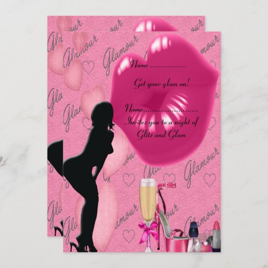 Glamor - Uitnodiging (Voorkant / Achterkant)