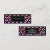 Glamor Vibrant Glitter Kisses Spect Black Border Mini Visitekaartje (Voorkant / Achterkant)