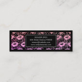 Glamor Vibrant Glitter Kisses Spect Black Border Mini Visitekaartje (Achterkant)