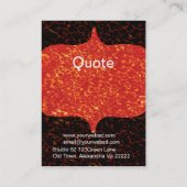 Glamor Woman op Safari Red Leopard Print Visitekaartje (Achterkant)