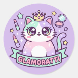 Glamoratti Kat Ronde Sticker