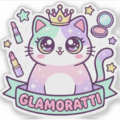 Glamoratti Kat Sticker (Voorkant)