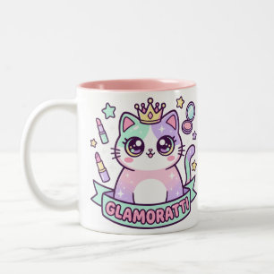 Glamoratti Kat Tweekleurige Koffiemok