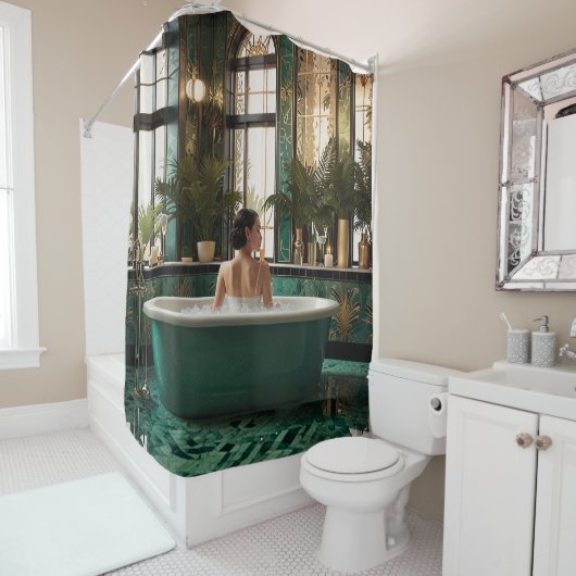 Glamorous 1920s vibes douchegordijn (In situ)