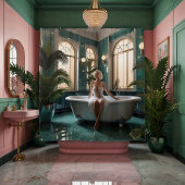 Glamorous 1920s vibes douchegordijn