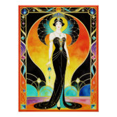 Glamorous Art Deco Siren (2) Poster (Voorkant)