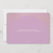 GLAMOROUS BAT MITZVAH rustieke gouden confetti paa Kaart (Achterkant)