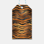 Glamorous Black Brown Tiger Stripes Animal Print Cadeaulabel (Voorkant)