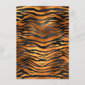Glamorous Black Brown Tiger Stripes Animal Print Menu (Voorkant)