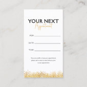 Glamorous Black & Gold Lash Tech Afsprakenkaartje (Voorkant)