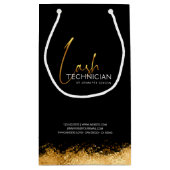 Glamorous Black & Gold Lash Tech Klein Cadeauzakje (Achterkant)