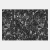 Glamorous Black & Silver Sparkling Patterns Inpakpapier Vel (Voorkant)