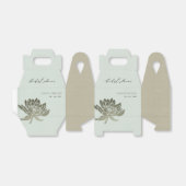 GLAMOROUS BLAUW SILVER LOTUS FLORAL VRIJGEZELLENFE BEDANKDOOSJES (Uitgevouwen)