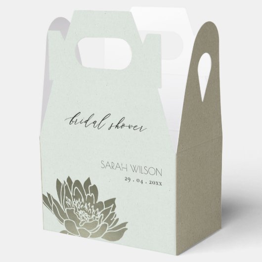 GLAMOROUS BLAUW SILVER LOTUS FLORAL VRIJGEZELLENFE BEDANKDOOSJES (Geopend)