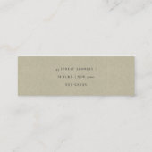 GLAMOROUS BLEEK BLAUW SILVER LOTUS FLORAL ADRES MINI VISITEKAARTJE (Achterkant)