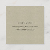 GLAMOROUS BLEEK BLAUW SILVER LOTUS FLORAL WEDING VIERKANTE VISITEKAARTJE (Achterkant)