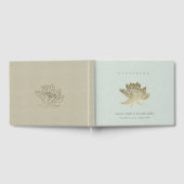 GLAMOROUS BLEEK BLAUW SILVER LOTUS MONOGRAM GASTENBOEK (Volledig)