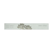 GLAMOROUS BLEEK BLAUW SILVER LOTUS MONOGRAM OMWIKKELBAAR ADRESLABEL (Individueel)