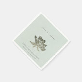 GLAMOROUS BLEEK BLAUW SILVER LOTUS MONOGRAM SERVET (Hoek)