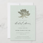 GLAMOROUS BLEEK BLAUW SILVER LOTUS VRIJGEZELLENFEE KAART (Voorkant)