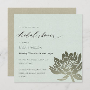 GLAMOROUS BLEEK BLAUW SILVER LOTUS VRIJGEZELLENFEE KAART