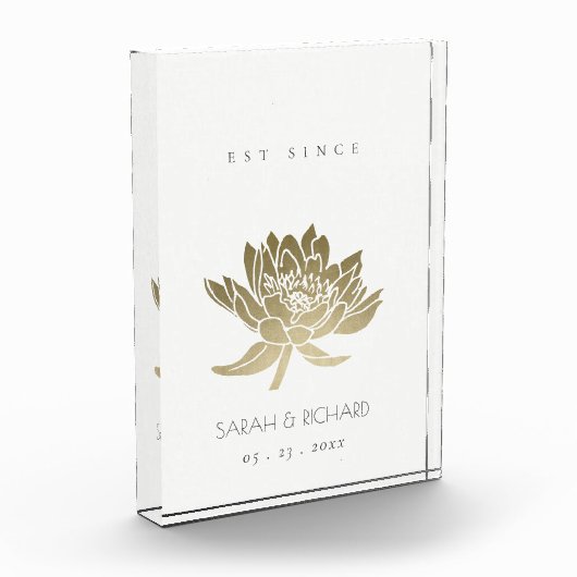 GLAMOROUS BLEEK GOLD WHITE LOTUS BEWAREN DE DATUM  FOTOBLOKKEN (Links)