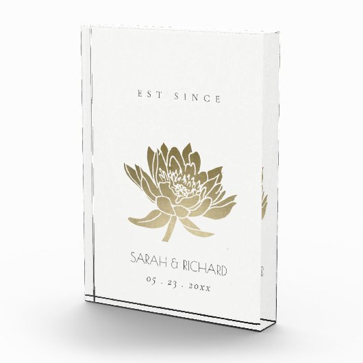 GLAMOROUS BLEEK GOLD WHITE LOTUS BEWAREN DE DATUM  FOTOBLOKKEN (Rechts)