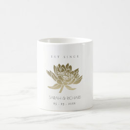 GLAMOROUS BLEEK GOLD WHITE LOTUS BEWAREN DE DATUM  KOFFIEMOK
