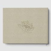 GLAMOROUS BLEEK GOLD WHITE LOTUS FLORAL MONOGRAM GASTENBOEK (Achterkant)
