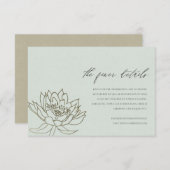 GLAMOROUS BLEKE BLAUWE SILVER LOTUS-INFORMATIE INFORMATIEKAARTJE (Voorkant / Achterkant)