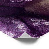 Glamorous Cat in Purple Lace Dress Poster (Hoek)