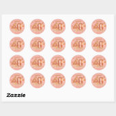 Glamorous Chic Glitter Rose Gold 40th Birthday  Ronde Sticker (Vel)