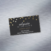 GLAMOROUS CONFETTI spot schattig faux goud folie z Magnetisch Visitekaartje (Voorbeeld)