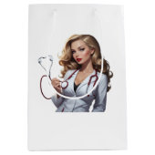Glamorous Doctor with Heart Stethoscope - Elegant Medium Cadeauzakje (Voorkant)