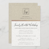 GLAMOROUS FAUX GOLD SEMINAR CORPORATE TALK EVAL KAART (Voorkant / Achterkant)