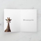 Glamorous Girraffe Sassy at 60 Birthday Card Kaart (Binnen)