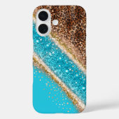 Glamorous Glitter Leopard Phone Case Design (Achterkant)