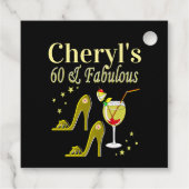GLAMOROUS GOLD 60E BIRTHDAY BEDANKJES LABELS (Achterkant)