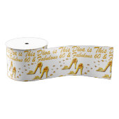 GLAMOROUS GOLD 60E BIRTHDAY GROSGRAIN LINT (Spoel)