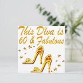 GLAMOROUS GOLD 60E BIRTHDAY KAART (Staand voorkant)