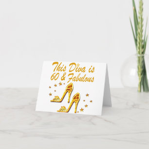 GLAMOROUS GOLD 60E BIRTHDAY KAART