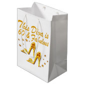 GLAMOROUS GOLD 60E BIRTHDAY MEDIUM CADEAUZAKJE (Voorkant Gekanteld)