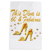 GLAMOROUS GOLD 60E BIRTHDAY MEDIUM CADEAUZAKJE (Achterkant)