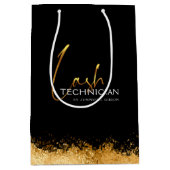 Glamorous Gold & Black Lash Tech  Medium Cadeauzakje (Voorkant)