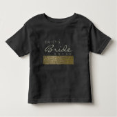 GLAMOROUS GOLD BLACK MOSAIC BRIDE SQUAD MONOGRAM KINDER SHIRTS (Voorkant)
