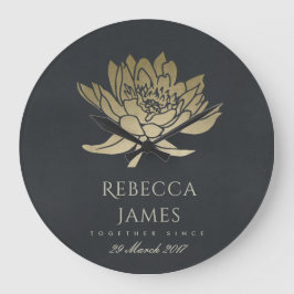 GLAMOROUS GOLD BLAUW BLACK LOTUS BEWAREN DE DATUM GROTE KLOK