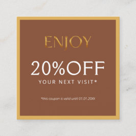 Glamorous Gold & Brown Lash Tech  Kortingskaartje