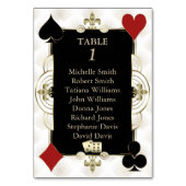 Glamorous Gold Casino Vegas Poker Wedding Kaart (Achterkant)