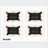 Glamorous Gold Casino Vegas Wedding Rechthoekige Sticker (Vel)